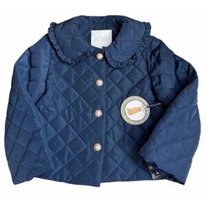 Edgehill SIZE 4T Collection Girls Quilted Jacket Navy Blue NWT Boutique